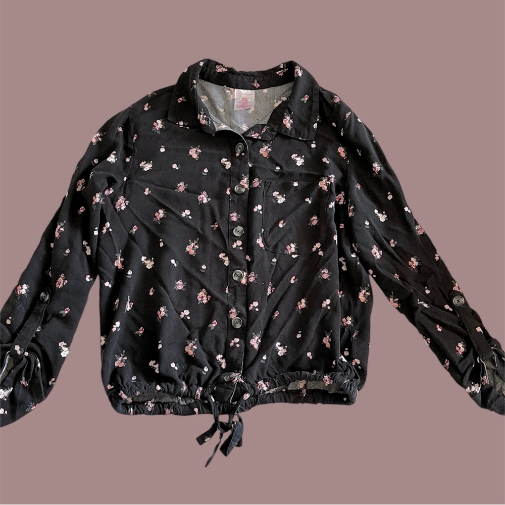 Black Floral Blouse